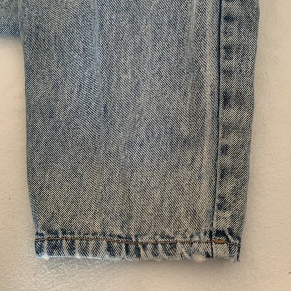 Vintage 80s no problem womens 26 small 11/12 fold over paper bag jeans acid wash - Picture 10 of 12